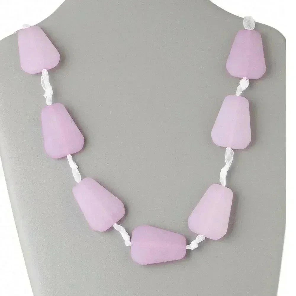 Chunky Retro Frosted Lavender Trapezoid Adjustable 50